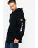 Image #4 - Hawx Men's Logo Sleeve Hooded Work Sweatshirt, Black, hi-res