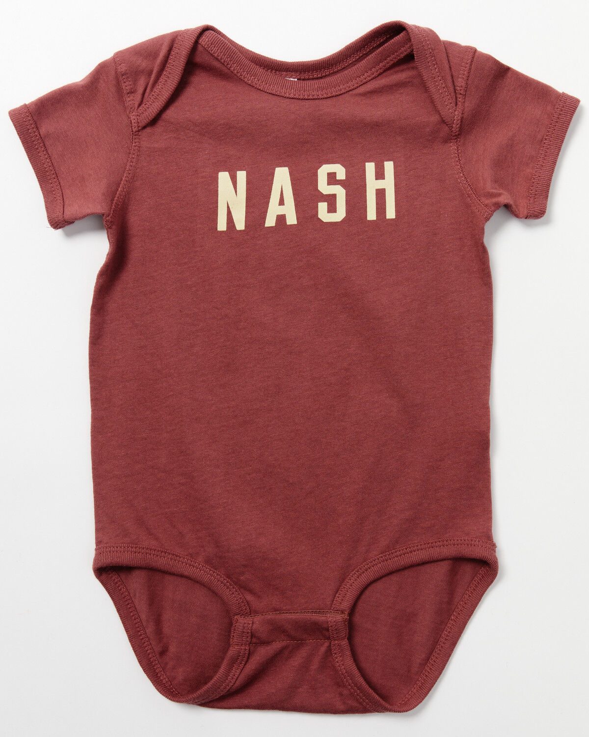 Image #1 - The NASH Collection Infant Boys' NASH Short Sleeve Onesie, Red, hi-res