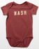 Image #1 - The NASH Collection Infant Boys' NASH Short Sleeve Onesie, Red, hi-res