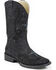 Image #1 - Roper Women's Bling Crystal Cross Faux Western Boots - Square Toe, Black, hi-res