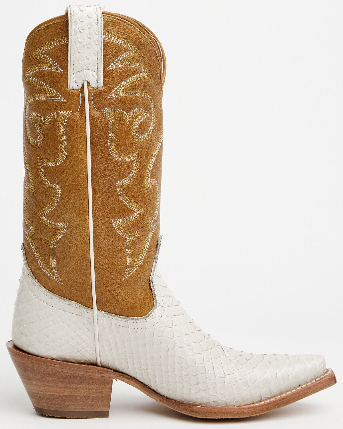 Image #3 - Shyanne Women's Exotic Python Western Boots - Snip Toe, Ivory, hi-res