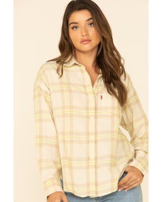 Levi's flannel shirt women's Clearance
