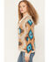 Image #2 - Cotton & Rye Women's Southwestern Button-Down Cardigan, Tan, hi-res