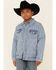 Image #1 - Levi's Boys' Light Wash Denim Button Down Trucker Jacket , Light Blue, hi-res