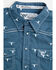 Image #2 - Cowboy Hardware Toddler Boys' Scattered Skull Short Sleeve Pearl Snap Western Shirt, Blue, hi-res