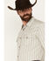 Image #2 - Cody James Men's Straight Lines Striped Long Sleeve Snap Western Shirt , Cream, hi-res