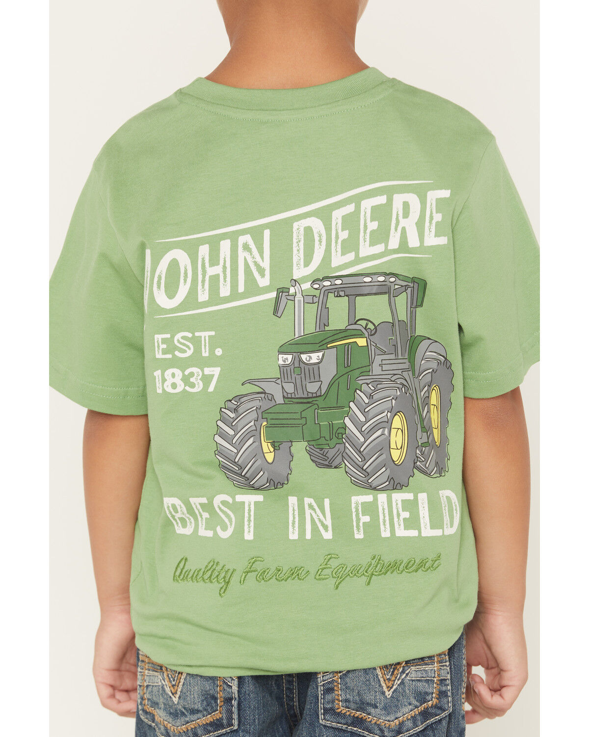 Image #3 - John Deere Toddler Boys' Vintage Tractor Short Sleeve Graphic T-Shirt, Green, hi-res