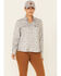 Image #1 - Hooey Women's Star Print Habitat Sol Lightweight Long Sleeve Pearl Snap Western Core Shirt, Grey, hi-res