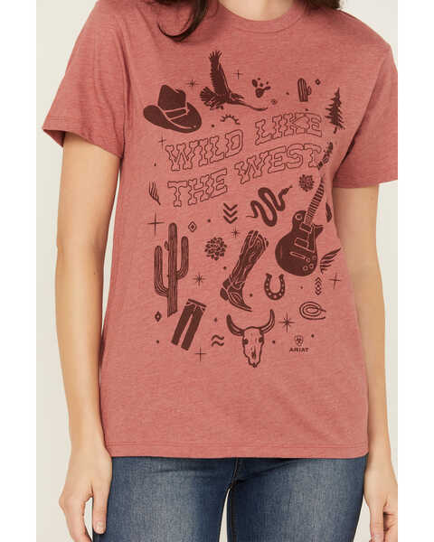 Image #3 - Ariat Women's Cowboy Country Short Sleeve Graphic Tee, Rust Copper, hi-res