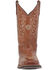 Laredo Women's Sequin Embellished Western Boots - Broad Square Toe, Tan, hi-res