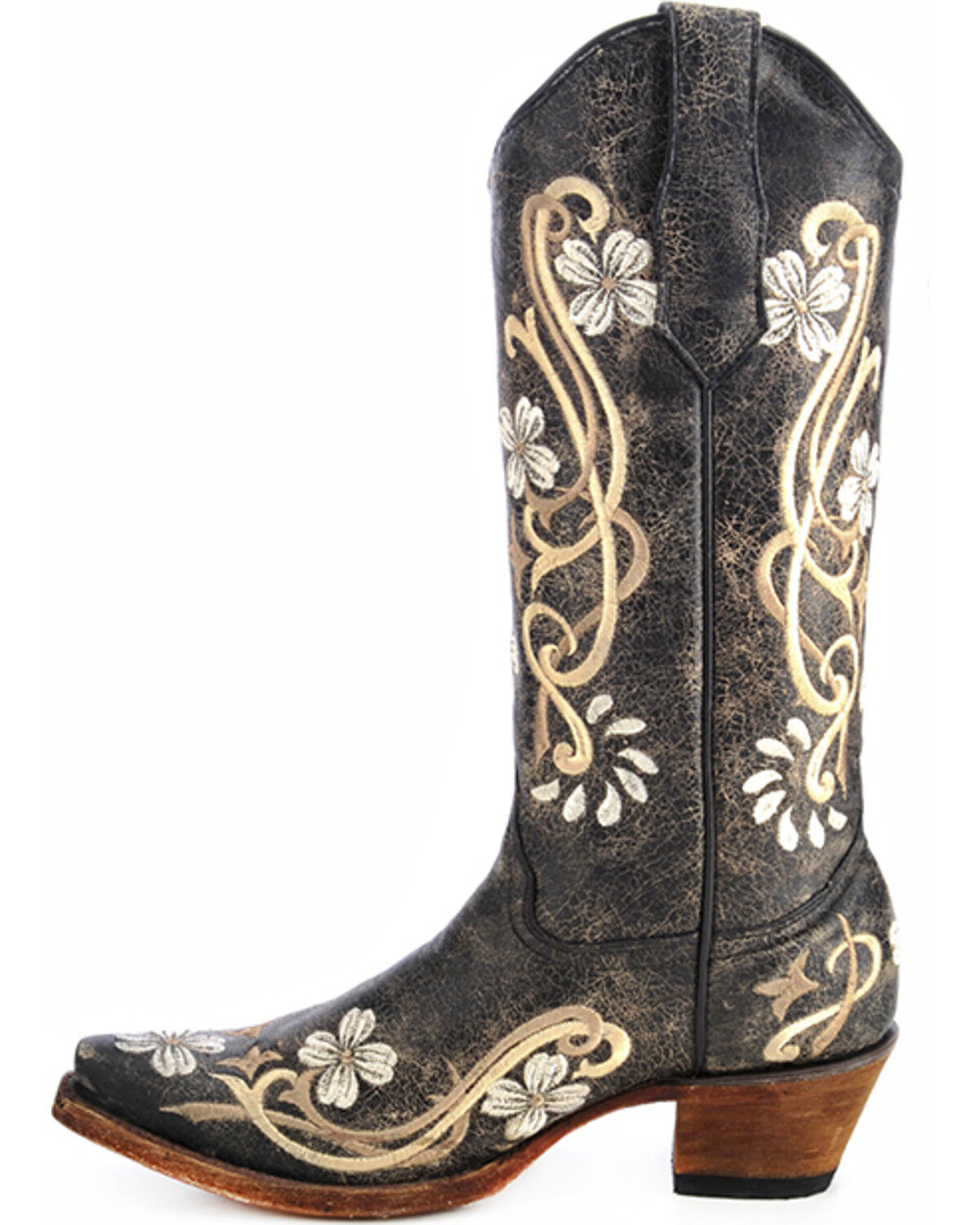 Details about   Kids Western Cowboy Boots Pink Flower Embroidered Square Toe Botas Rancho 