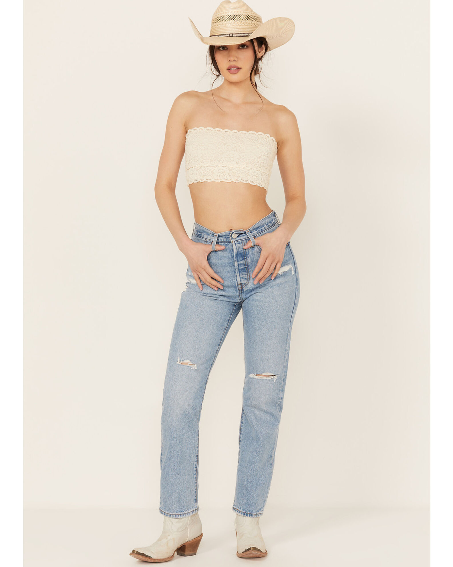 Image #1 - Levi's Women's 501® Original Lane Change Light Wash High Rise Straight Denim Jeans, Light Wash, hi-res