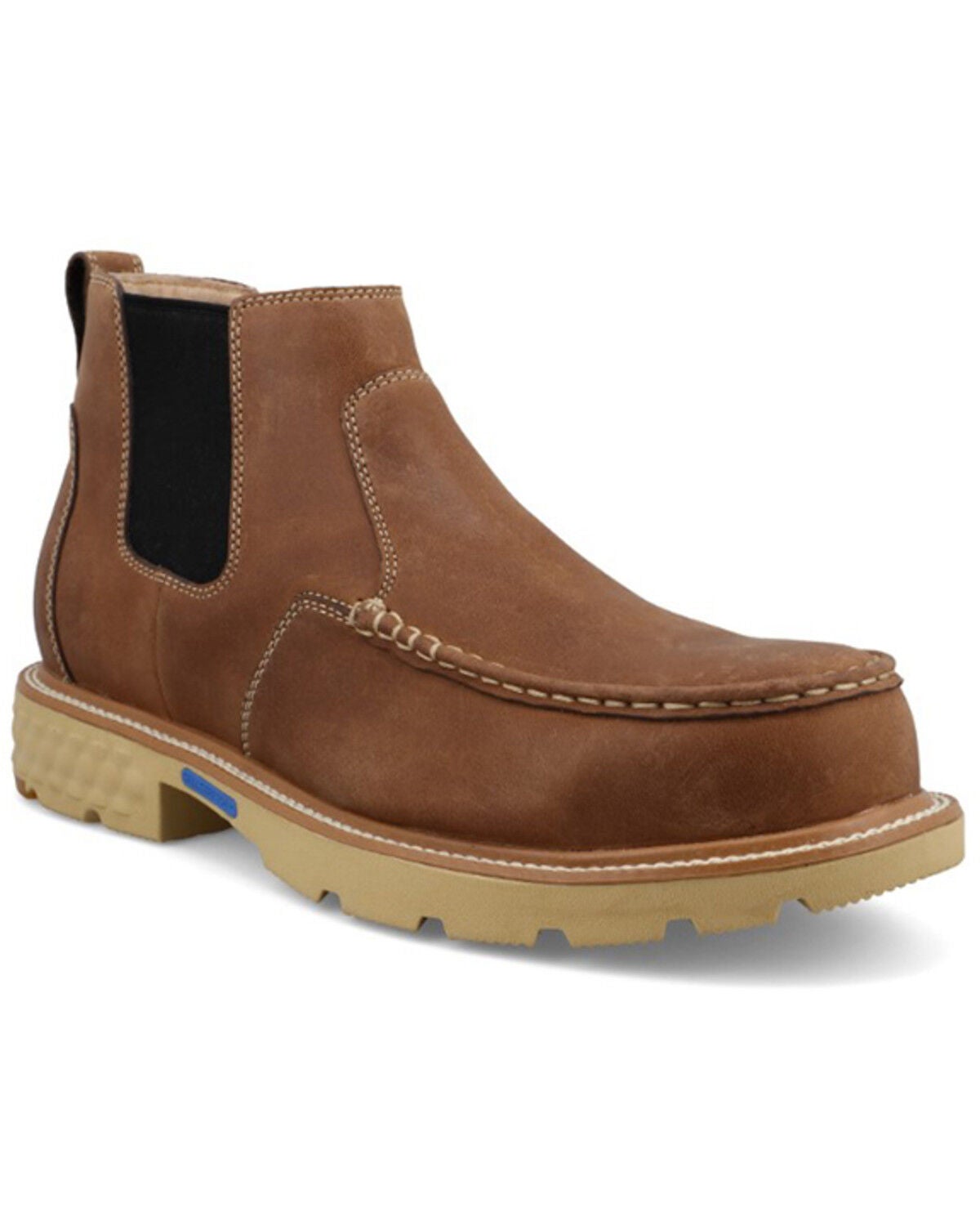 Twisted X Men's 4" Work Chelsea Boot - Nano Composite Toe, Medium Red, hi-res
