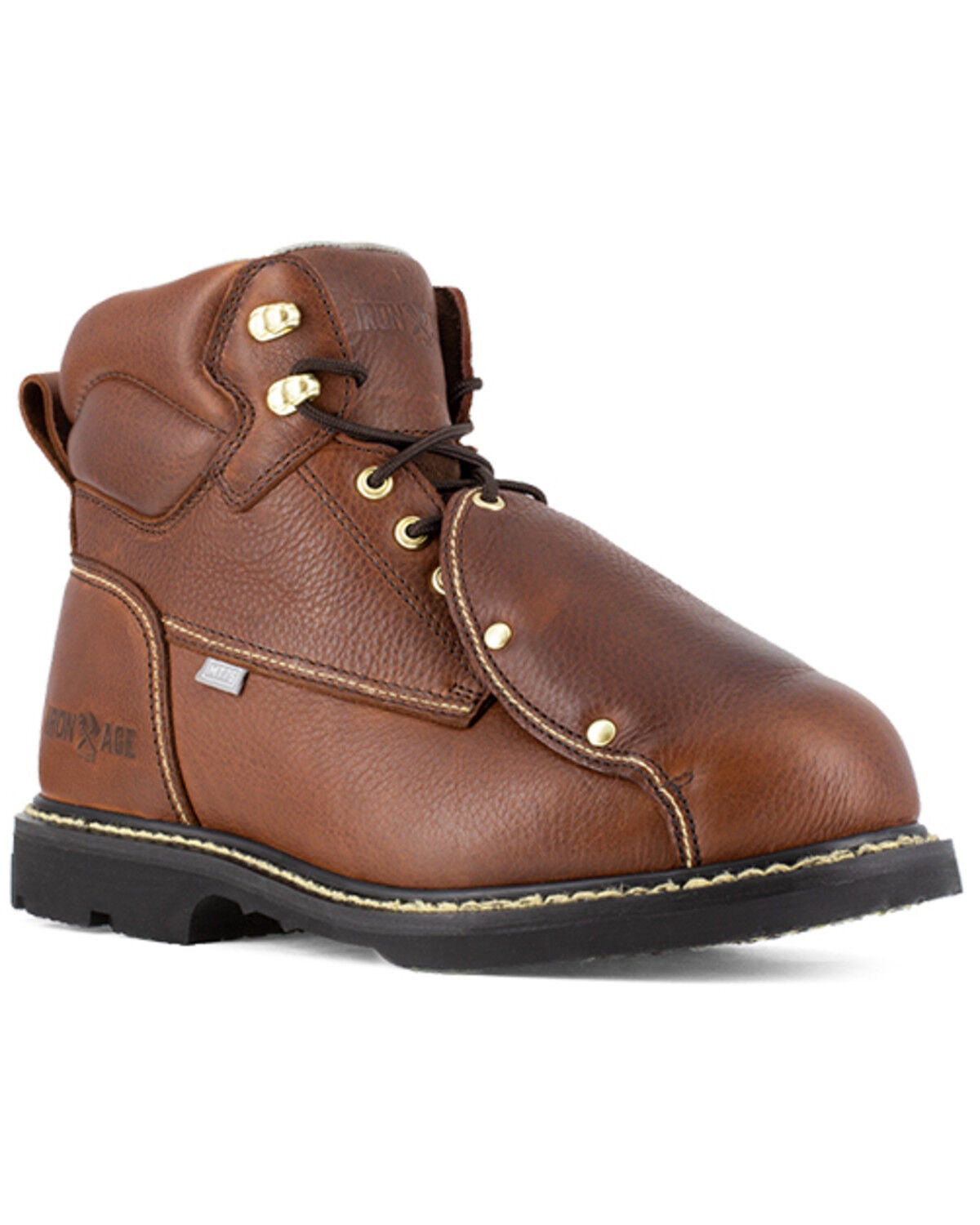 Image #1 - Iron Age Men's Groundbreaker External Met Guard 6" Work Boots - Steel Toe, No Color, hi-res