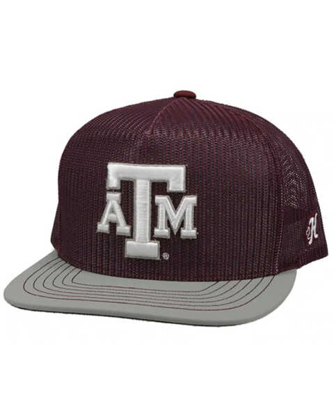 Hooey Men's Texas A&M University Logo All-Mesh Ball Cap , Maroon, hi-res