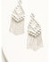 Image #1 - Lainey Wilson Women's Metal Meadows Beaded Chandelier Earrings, Silver, hi-res