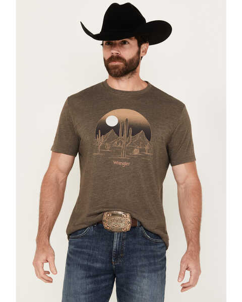 Wrangler Men's Scenic Desert Short Sleeve Graphic T-Shirt, Brown, hi-res