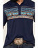 Image #3 - RANK 45® Men's Knao Border Print Short Sleeve Polo Shirt , Dark Blue, hi-res