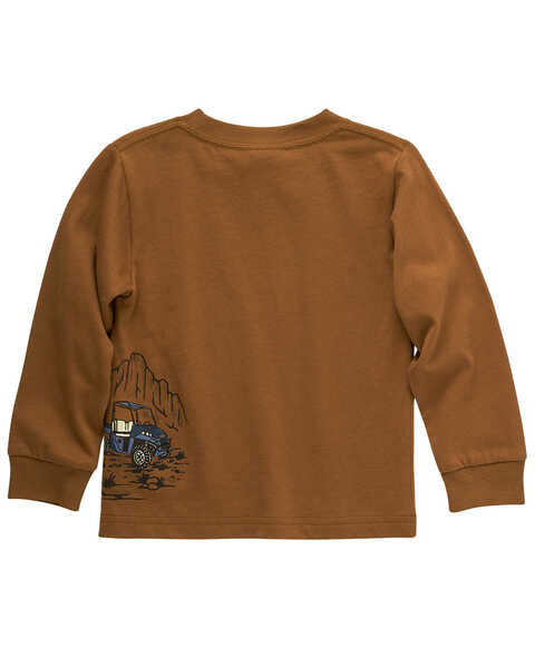 Image #2 - Carhartt Toddler Boys' Vehicle Wrap Long Sleeve Graphic T-Shirt, Medium Brown, hi-res
