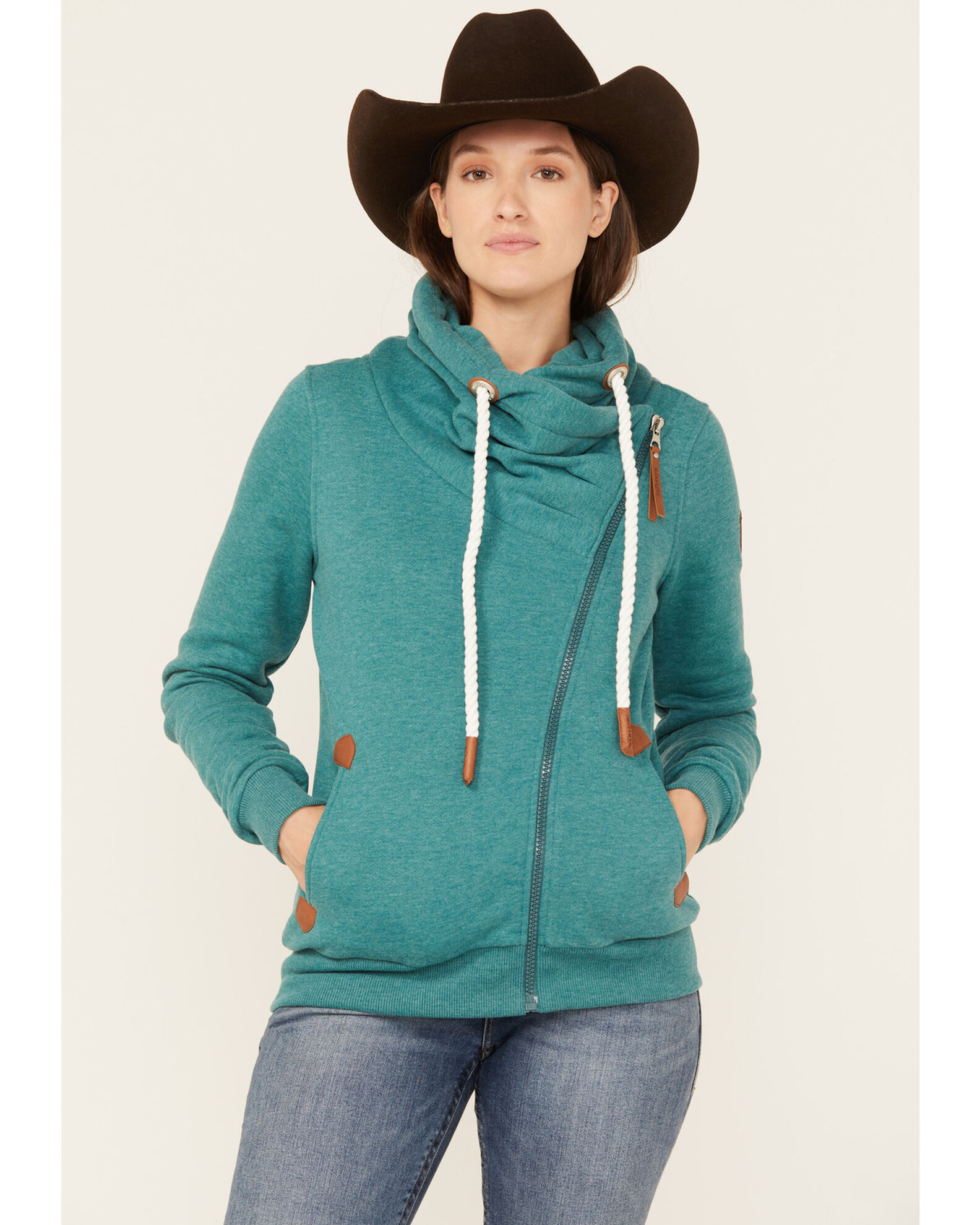 Wanakome Women s Hestia Asymmetrical Zip Hoodie Sheplers