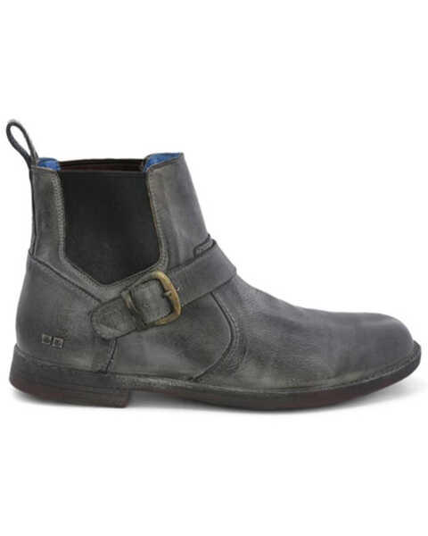 Image #2 - Bed Stu Men's Michelangelo Side Buckle Chelsea Boots - Round Toe , Black, hi-res