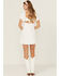 Image #4 - La La Land Women's Emma Flutter Sleeve Tie Back Mini Dress , Off White, hi-res