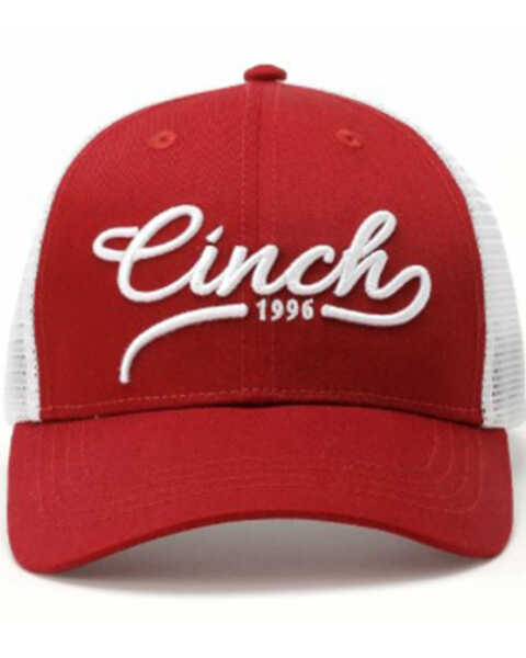 Image #3 - Cinch Men's Embroidered Logo Ball Cap, Burgundy, hi-res