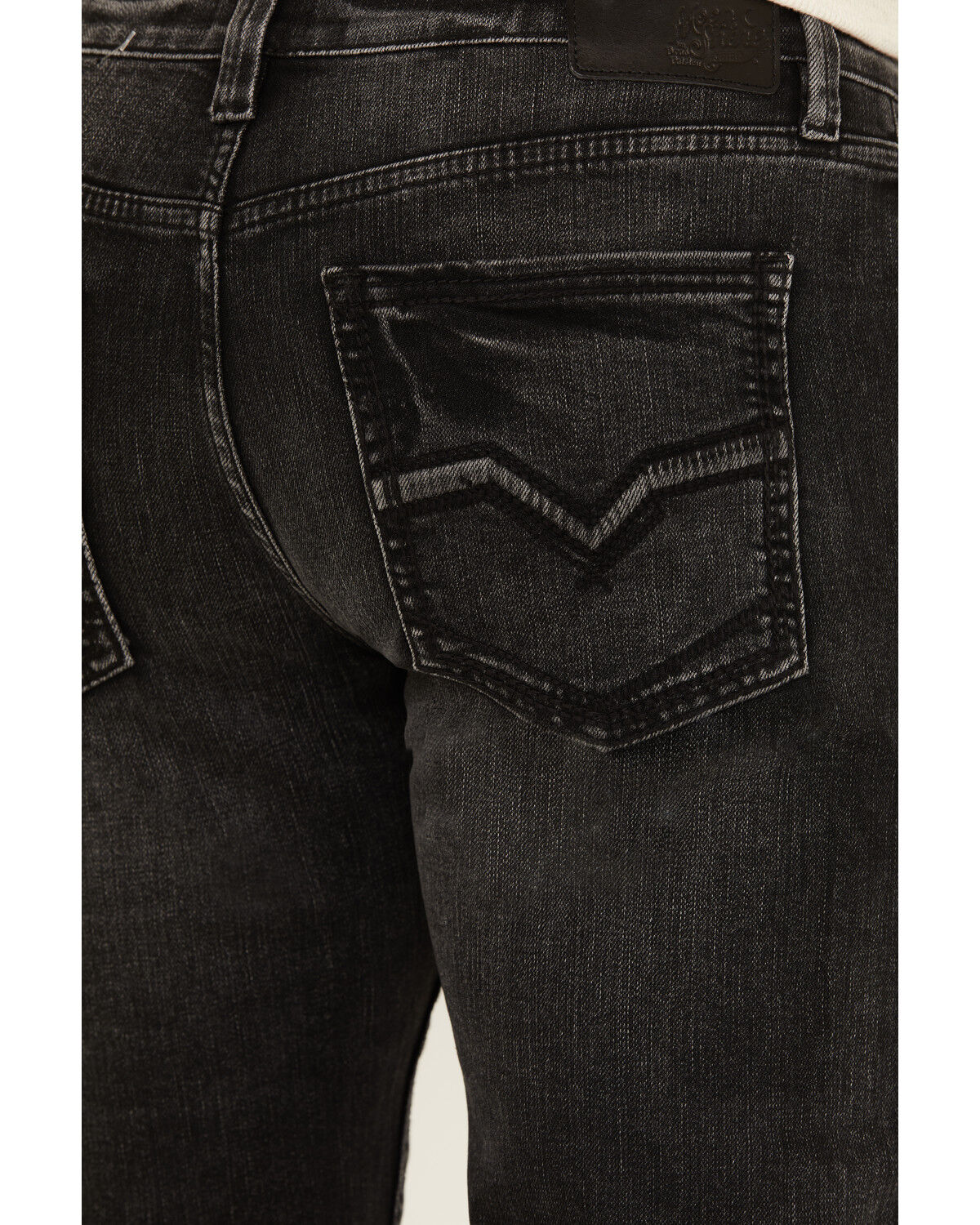 Image #4 - Moonshine Spirit Men's Rocky Mountain Black Wash Slim Straight Stretch Denim Jeans, Black, hi-res