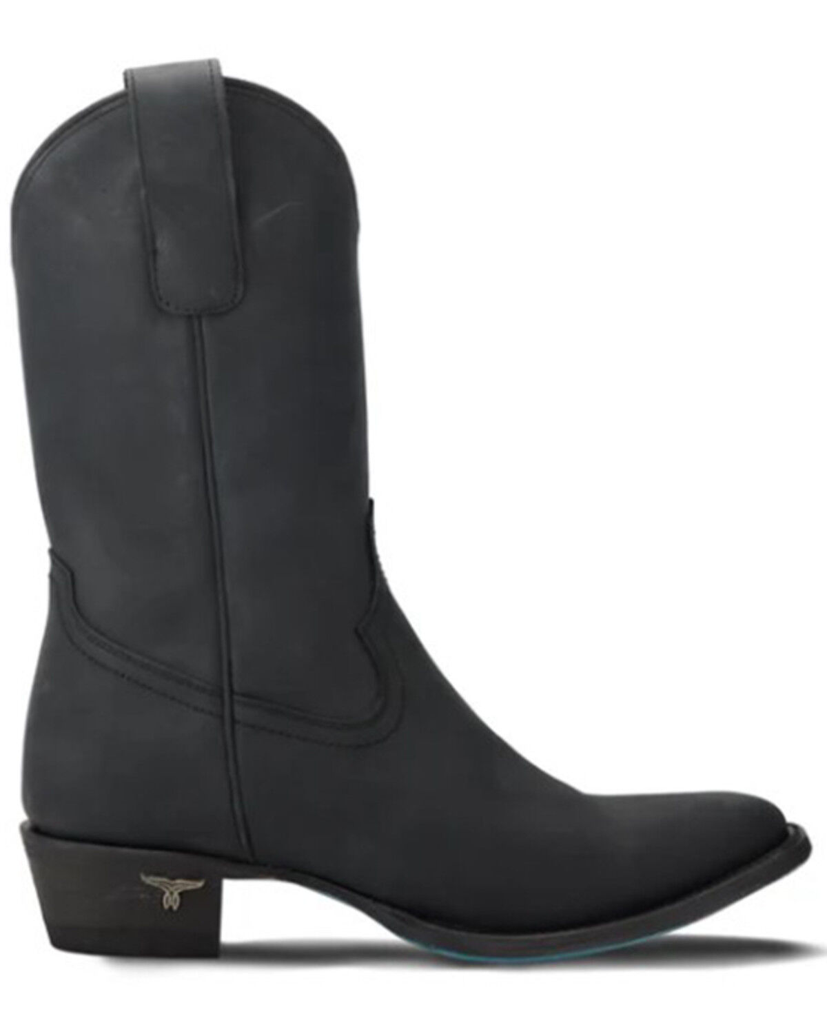 Image #2 - Lane Women's Plain Jane Midi Western Boots - Round Toe, Black, hi-res