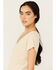 Image #2 - Idyllwind Women's Vaughn Henley Short Sleeve Shirt, Off White, hi-res