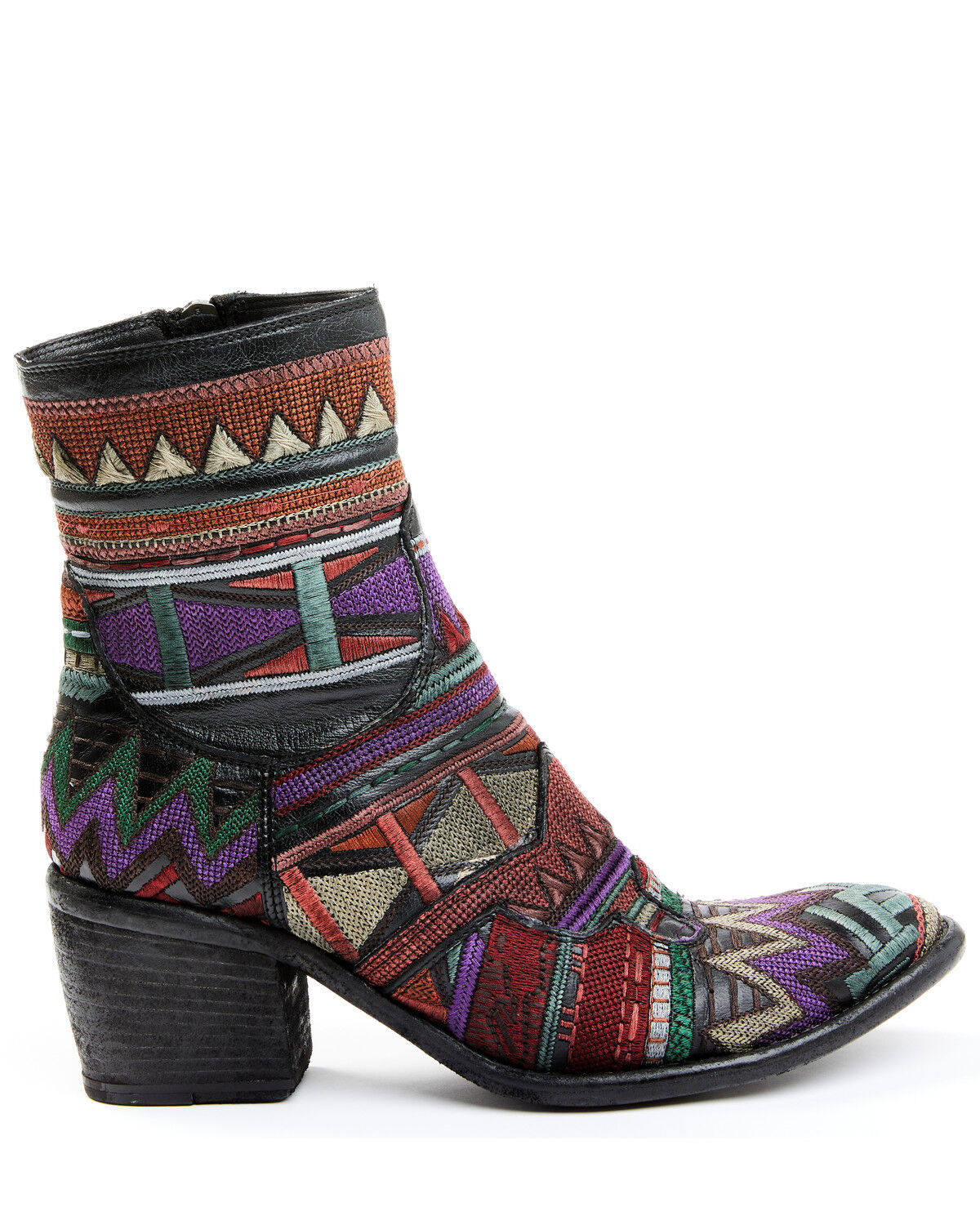 Image #2 - Marco Delli Women's Senegal Fashion Booties - Round Toe, Black, hi-res