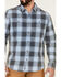 Flag & Anthem Men's Vail Vintage Large Plaid Print Long Sleeve Button Down Western Shirt , Navy, hi-res