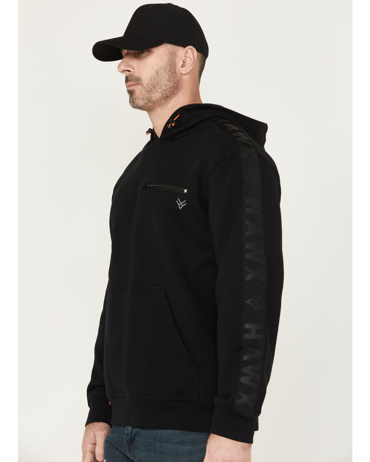 Image #2 - Hawx Men's Breaker Hooded Sweatshirt, Black, hi-res