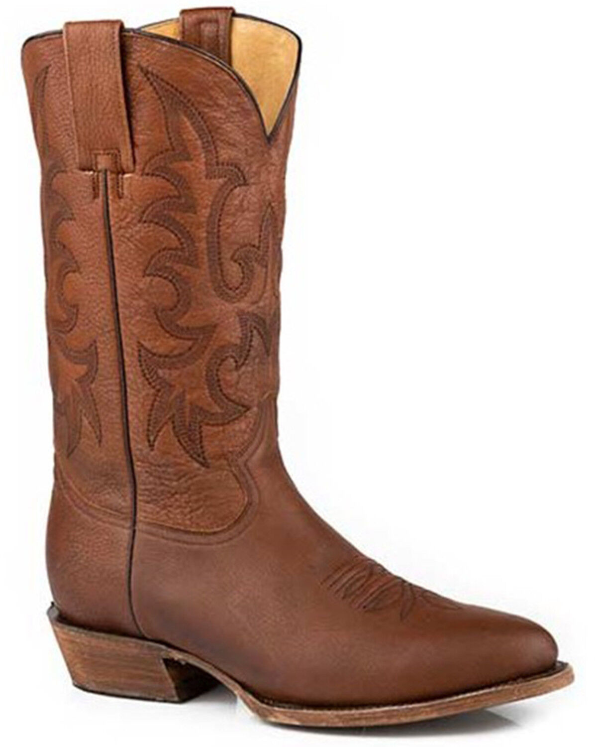 Image #1 - Stetson Men's Sharp Western Boots - Round Toe, Brown, hi-res