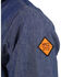 Image #2 - Wrangler Men's FR Long Sleeve Snap Western Work Shirt - Big, Blue, hi-res