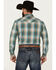 Image #4 - Pendleton Men's Frontier Plaid Print Long Sleeve Snap Western Shirt, Teal, hi-res