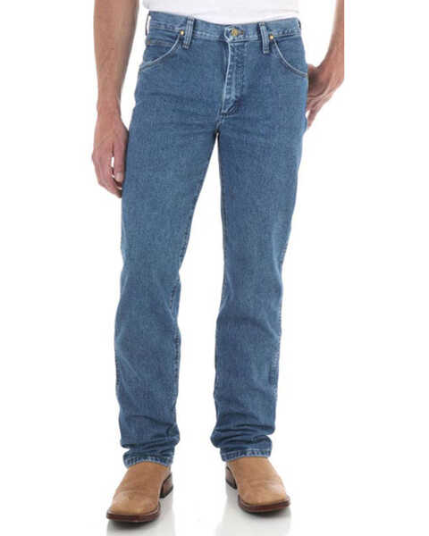Image #2 - Wrangler Men's Dark Stone Premium Performance Cowboy Cut® Slim Fit Straight Jeans, Dark Stone, hi-res