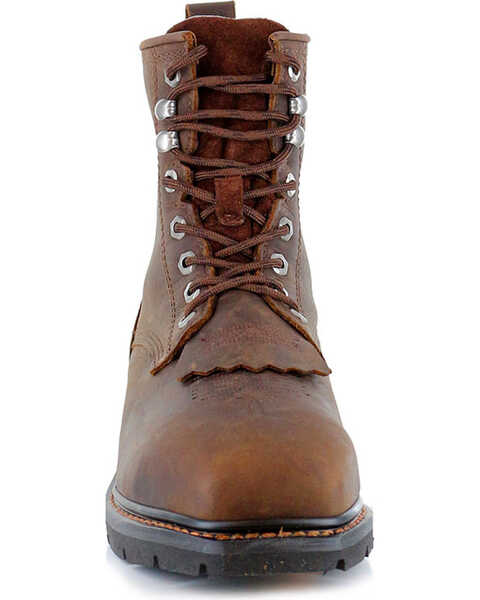 Cody James Men's 8" Lace-Up Kiltie Waterproof Work Boots - Composite Toe, Brown, hi-res