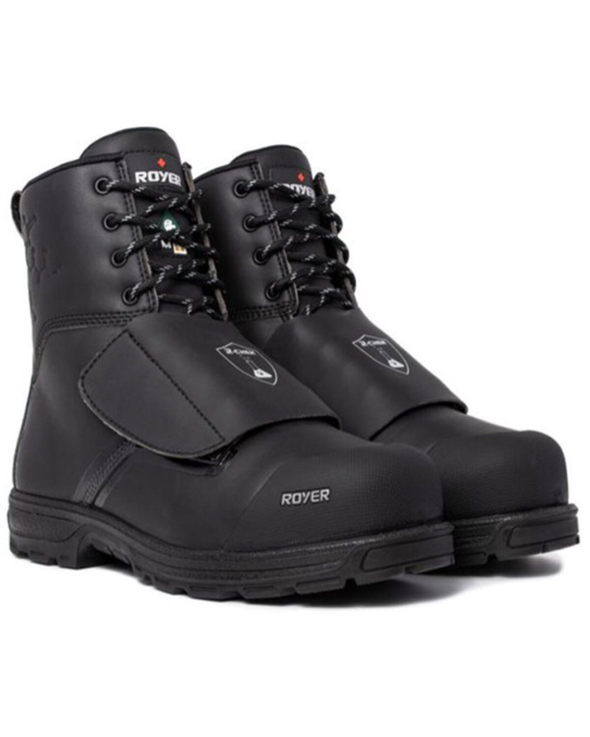 Image #1 - ROYER Men's 8" AGILITY™ R-CHEM™ Interguard 2.0 Work Boots - Composite Toe, Black, hi-res
