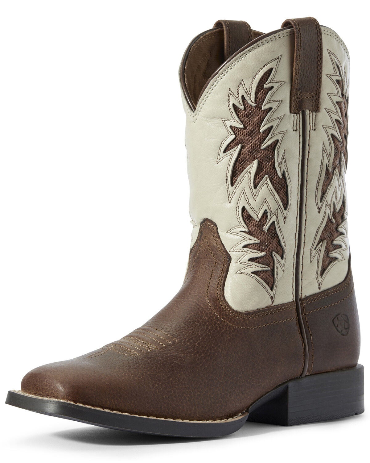 Ariat Boys' VentTEK Western Boots - Square Toe, Brown, hi-res