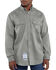 Image #2 - Carhartt Men's FR Work-Dry® Twill Long Sleeve Shirt - Big & Tall, Grey, hi-res