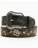 Image #1 - Shyanne Women's Floral Cream Embroidery Black Western Belt, Black, hi-res