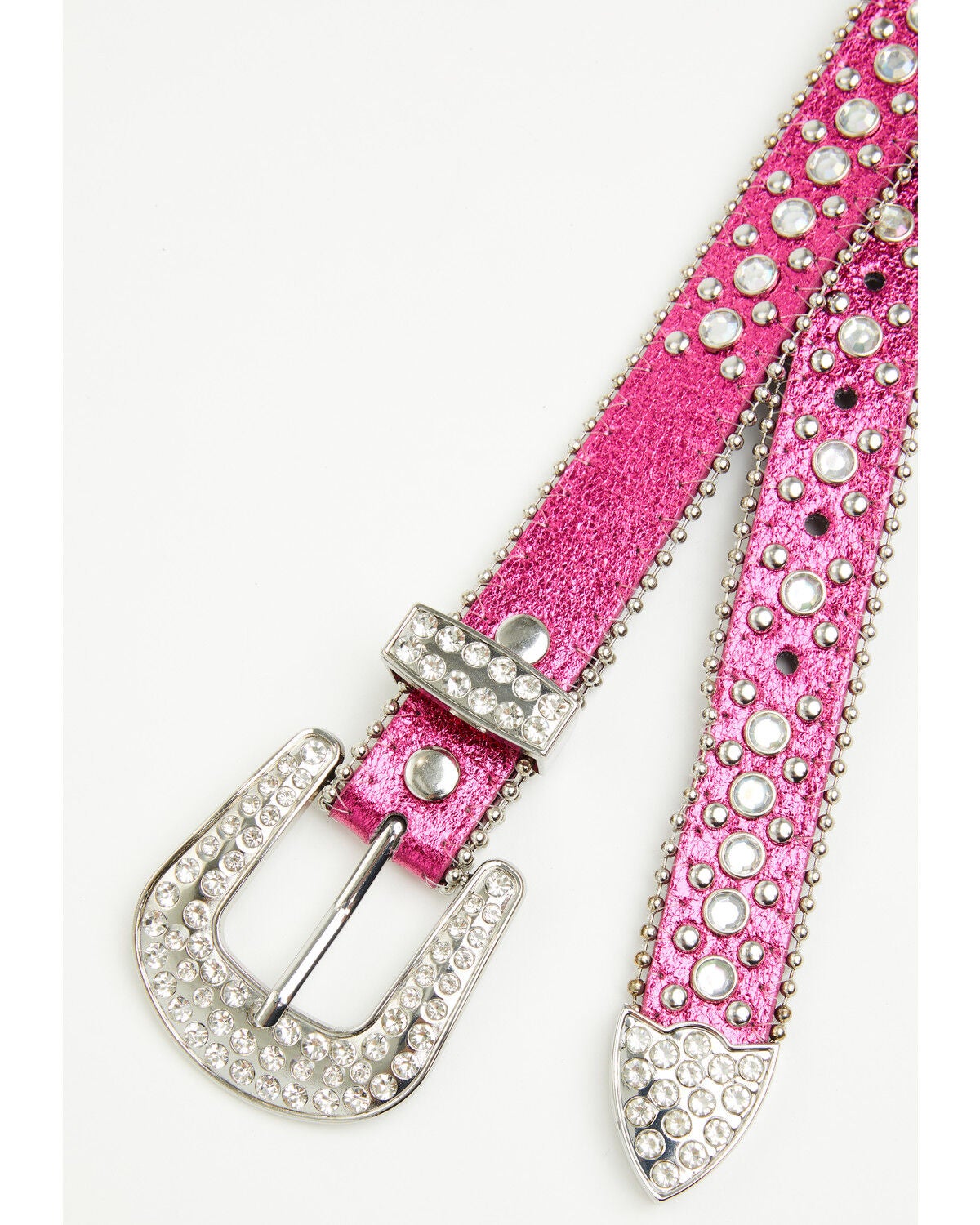 Image #2 - Shyanne Girls' Heart Medallion Bling Belt, Pink, hi-res