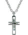 Image #2 - Montana Silversmiths Men's Modern Art Cross Necklace , Silver, hi-res