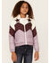 Image #1 - Shyanne Girls' Chevron Color Block Star Jacket, Lavender, hi-res