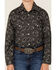 Image #3 - Rock & Roll Denim Boys' Paisley Print Long Sleeve Pearl Snap Western Shirt, Grey, hi-res