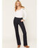 Image #1 - Wrangler Women's Camryn Dark Wash High Rise Bespoke Bootcut Stretch Denim Jeans, Dark Wash, hi-res