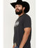 Image #2 - Wrangler Men's Logo Short Sleeve Graphic T-Shirt, Charcoal, hi-res