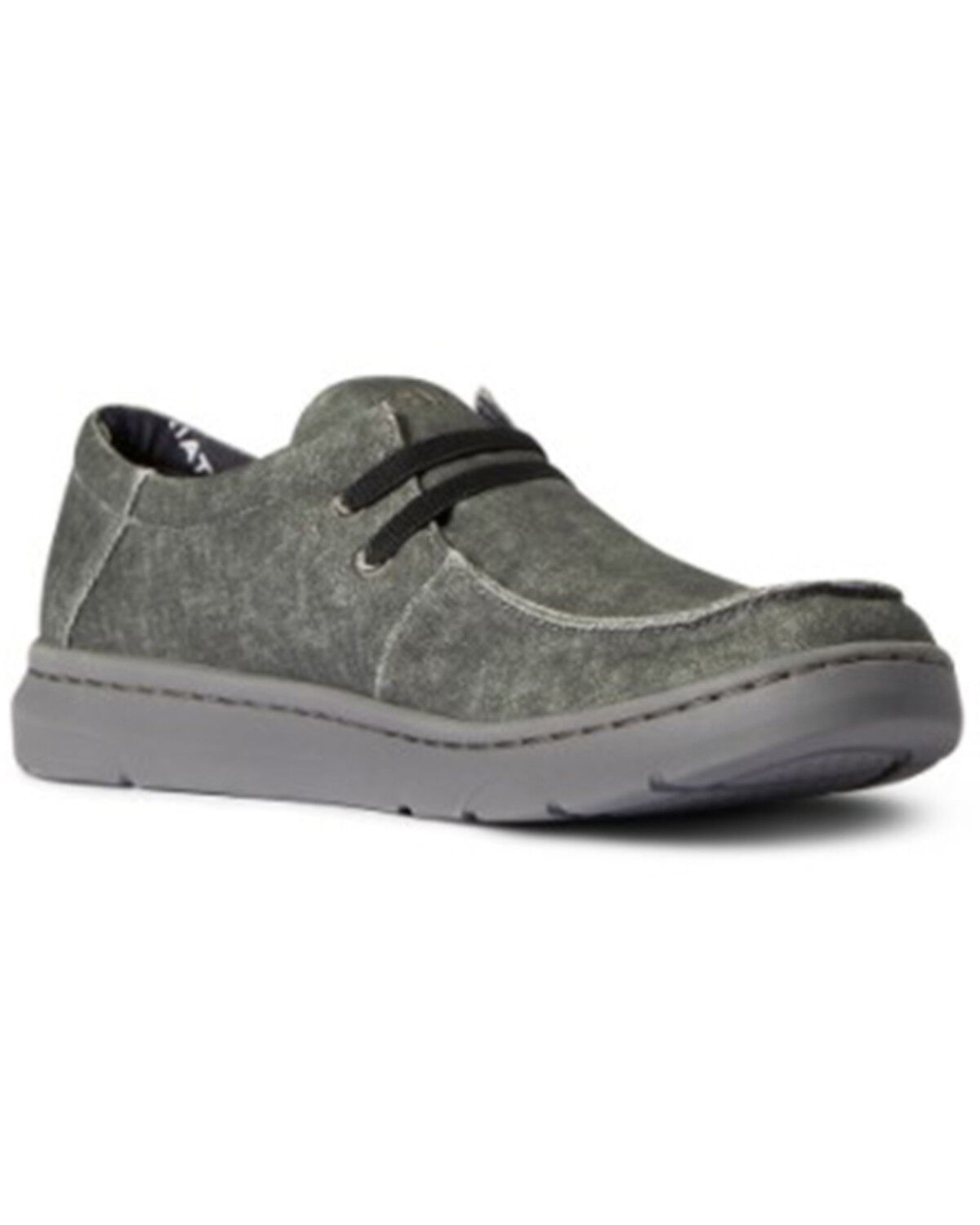 Image #1 - Ariat Men's Canvas Stretch Hilo - Moc Toe, Grey, hi-res