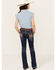 Image #1 - Shyanne Little Girls' Dark Wash Horseshoe Pocket Bootcut Stretch Denim Jeans, Medium Wash, hi-res